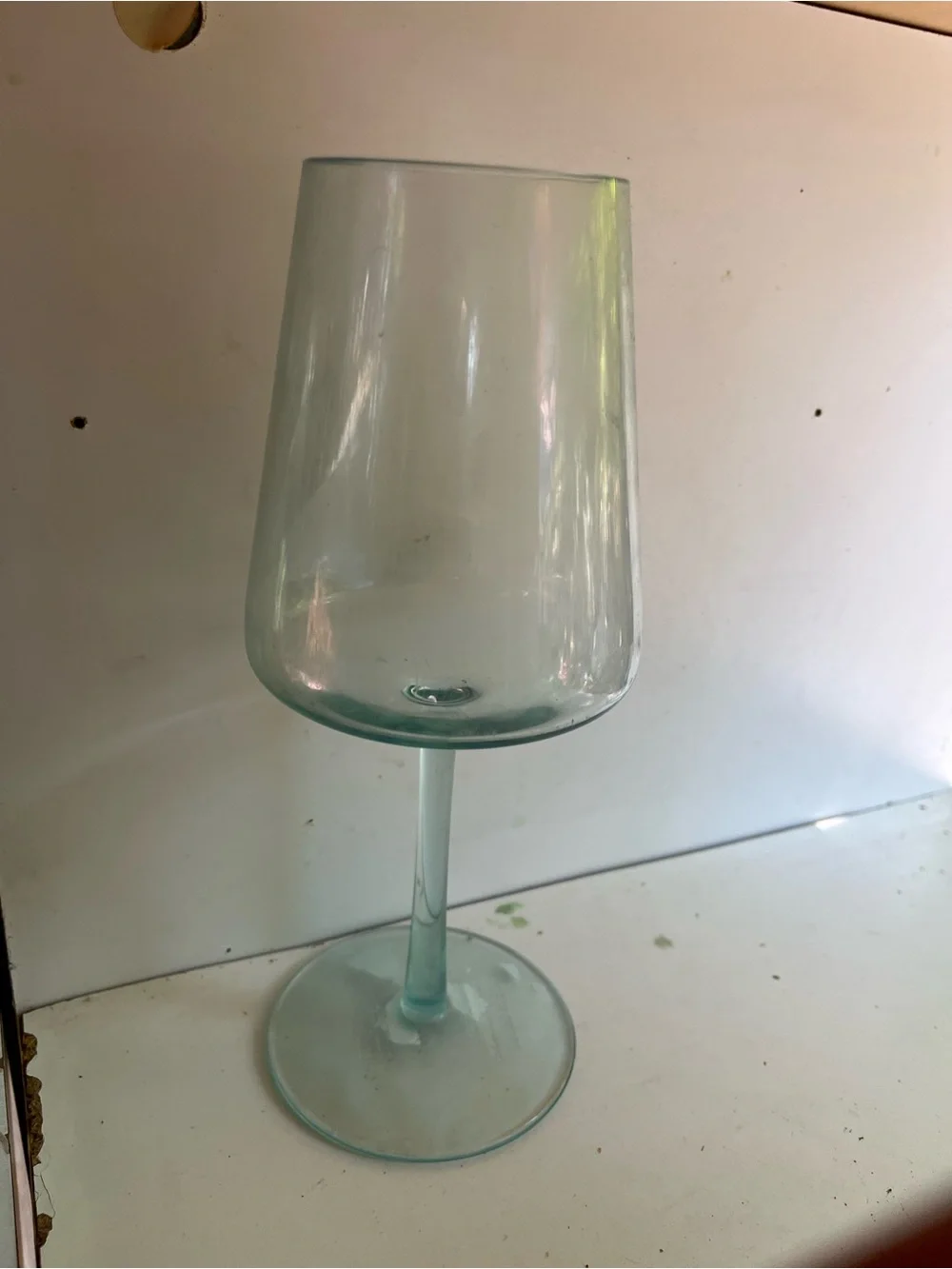 Light Aqua Glass Wine Goblet - Clear Brand